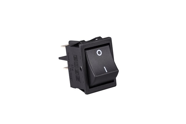 30*22mm Black Body 2NO w/o Illumination with Terminal (0-I) Marked Black A14 Series Rocker Switch